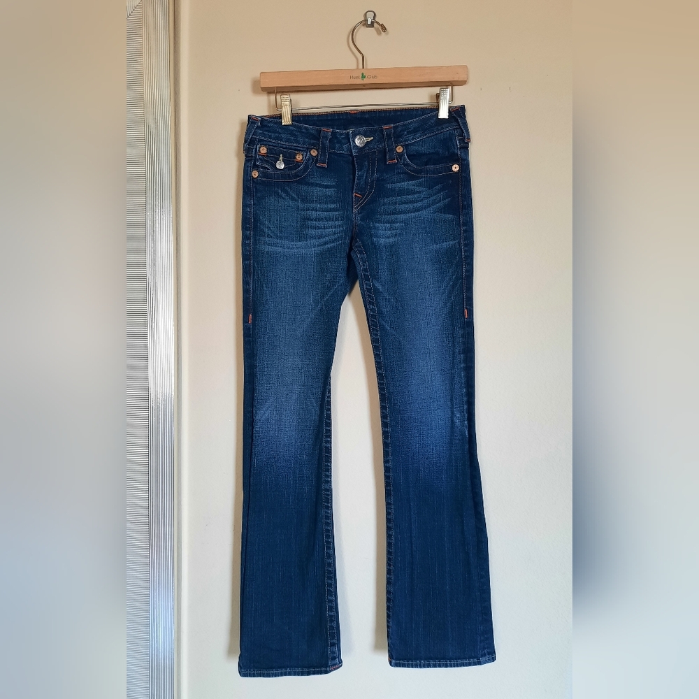 True Religion Dark Wash Flare Bootcut Jeans Y2k Becky Fit